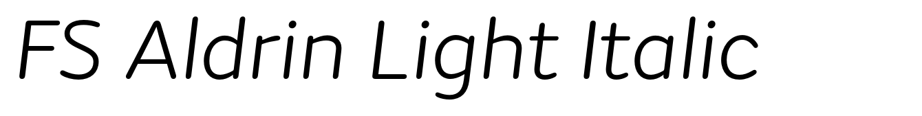 FS Aldrin Light Italic